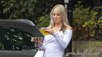 Chloe Madeley is slapped with a parking ticket on her £37,000 Mercedes-Benz GLA after enjoying a spot of lunch in Hampstead