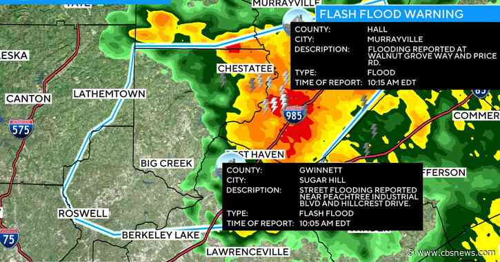 Flash flood warnings issued, watches expanded as storm hits North Georgia and metro Atlanta