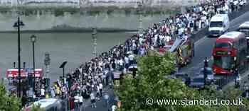 Westminster Bridge in gridlock as boat carrying armed police crashes