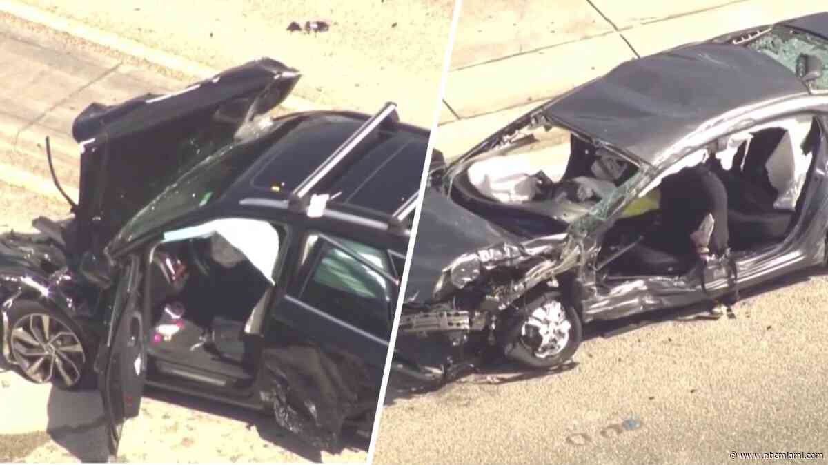 Elderly woman killed, 4 hurt in multi-car crash in North Miami Beach, officials say