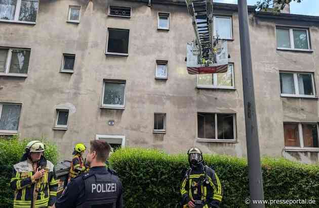 FW-BO: Feuerwehr Bochum rettet Person aus brennender Wohnung - Person verstirbt trotz sofortiger Reanimationsmaßnahmen