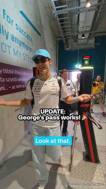 Alert the press: George Russell has successfully entered the paddock at a Grand Prix 😂 #f1