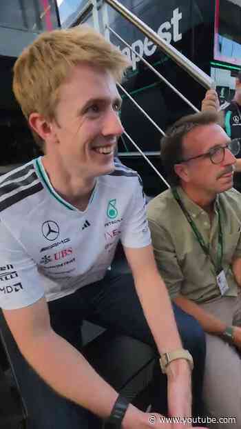 Fred’s got the keys to Kimi’s car, now he’s got his room 😆 #F1 #MercedesF1 #KimiAntonelli