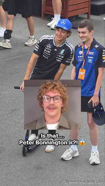Is that...? Is that Peter Bonnington Jr?! 😱 #mercedesf1 #kimiantonelli #f1