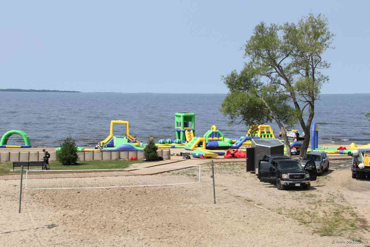 New attraction brings large inflatable obstacle-style waterpark to Lake Nipissing