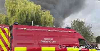 Huge fireball explosion shakes houses miles away as industrial site blaze erupts in Essex