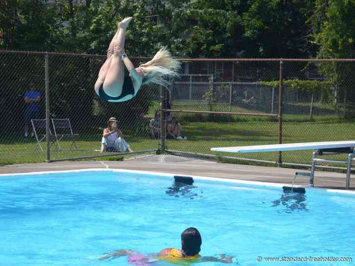 Summer swimming students make a splash at Cornwall diving competition