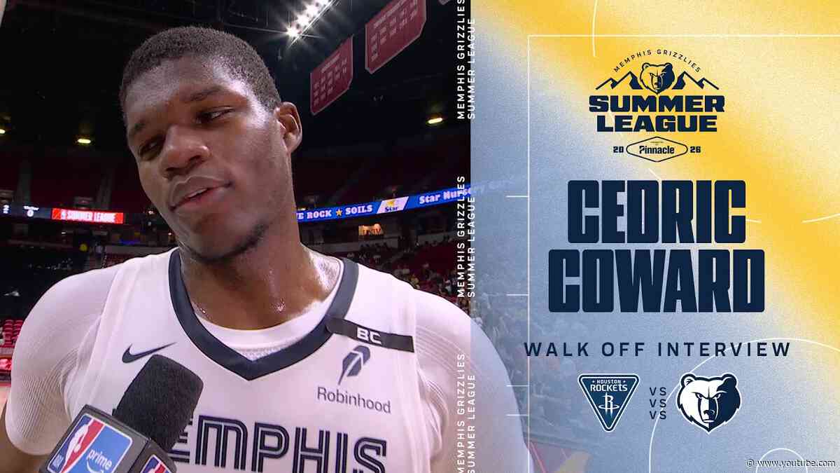 Cedric Coward Walk-Off Interview | Grizzlies vs. Rockets