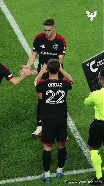 His first appearance AND assist in the Black-and-Red 🖤❤️  #dcunited #soccer #NathanOrdaz #MLS #22