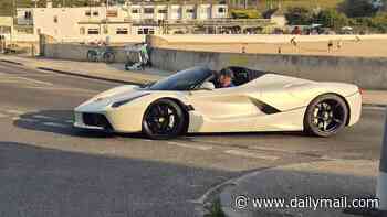 Gordon Ramsay left deflated as his rare £1.6million Ferrari LaFerrari Aperta is towed away after tyre puncture in Cornwall