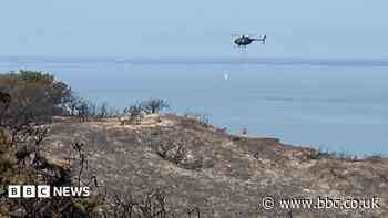 Firefighting helicopter brought in to tackle Isle of Wight blaze