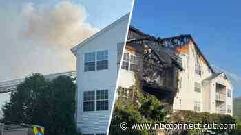 Around 80 residents displaced, 3 taken to the hospital after fire rips through Danbury apartment building