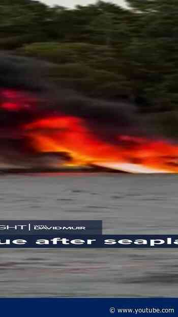 Dramatic rescue after seaplane crashes, bursts into flames