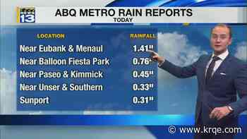 Locally heavy rainfall, flash flooding possible again Saturday afternoon in parts of New Mexico