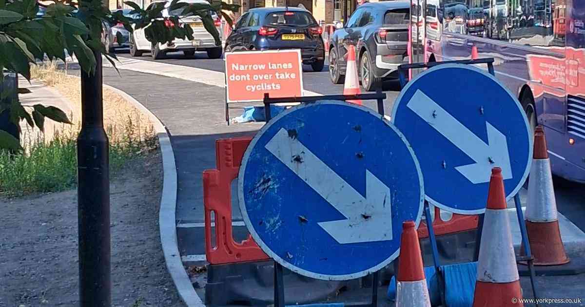Why are York Railway Station cycle lanes still closed?