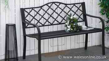 'Vintage' garden bench reduced to £57 hailed 'very sturdy' and 'comfy'