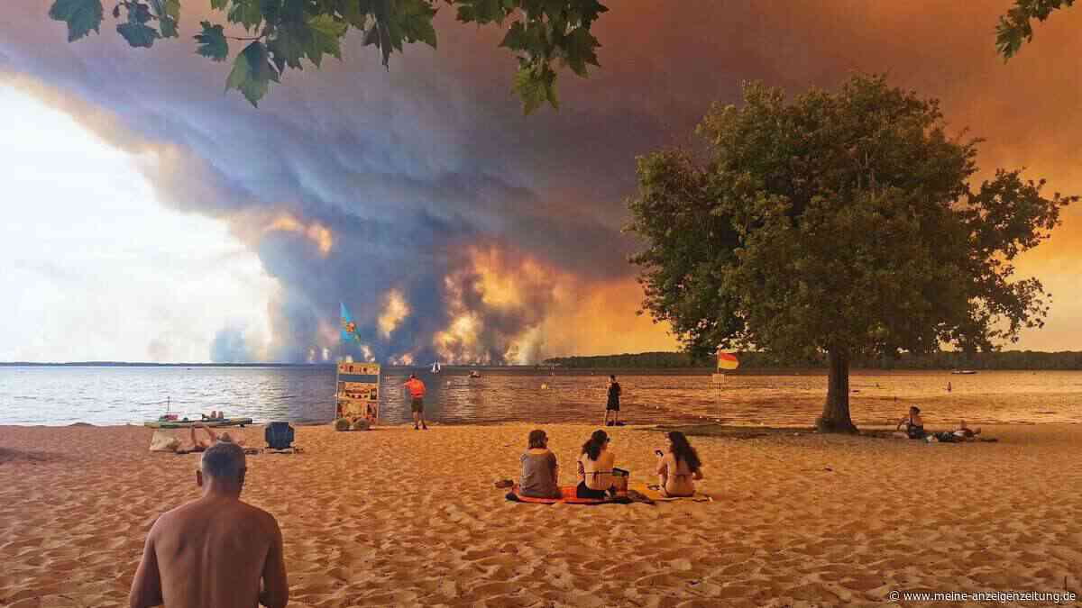 Waldbrände in Spanien und Frankreich außer Kontrolle: Urlauber evakuiert, Flughafen zu – „Katastrophe“