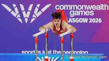 English gymnast suffers horrific head injury at Commonwealth Games as event is suspended and star is taken out of arena on a stretcher