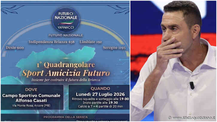 Ecco il quadrangolare di Vannacci: torneo di calcio futurista per i nuovi Balilla, poi le salamelle identitarie. E c’è anche un ex arbitro di Serie A