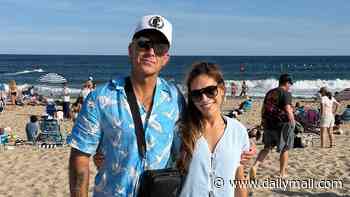 Robbie Williams and his wife Ayda Field share family snaps of their week after he denied being 'off his nut' while addressing white substance incident