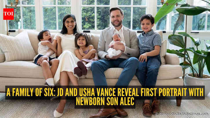 JD and Usha Vance share first family portrait with baby Alec Neel as they welcome their fourth child