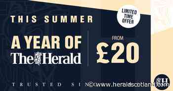 Read The Herald for a whole year from only £20