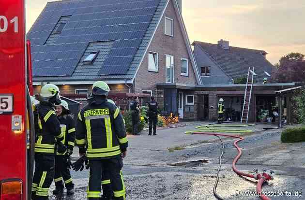 FW-PI: Brande-Hörnerkirchen: Brennt Holzschuppen - Feuerwehr verhindert Ausbreitung auf Garagen und Häuser