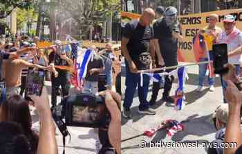 Chavistas quemaron las banderas de EE UU e Israel en Caracas