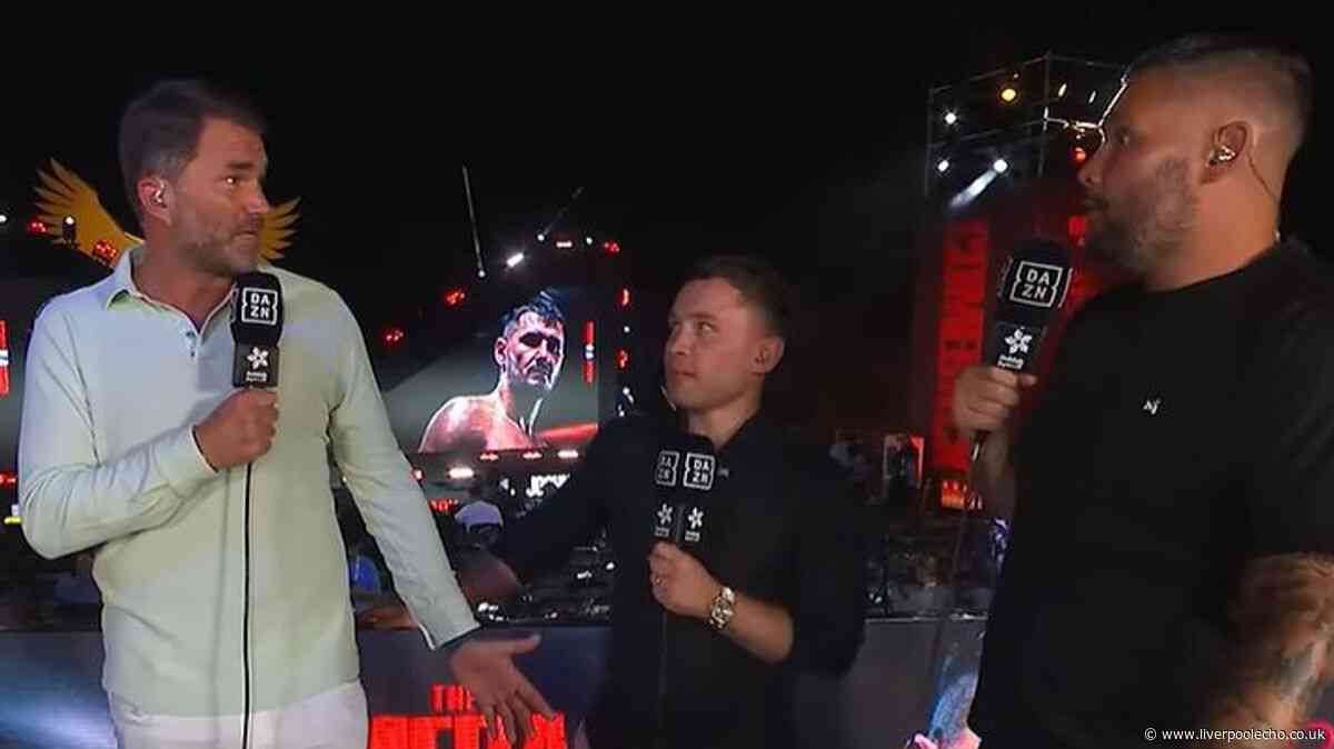 Tony Bellew loses his cool with Eddie Hearn live on air over AJ vs Fury