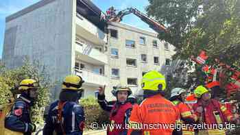 Brand in Braunschweiger Weststadt: Feuerwehr und THW im Einsatz