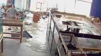 WATCH: Massive fish tank explosion floods pet store