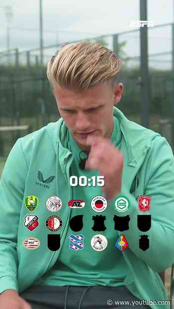 Noem zoveel mogelijk VriendenLoterij Eredivisie-clubs op binnen 30 seconden met Sem Steijn ⏱️👀