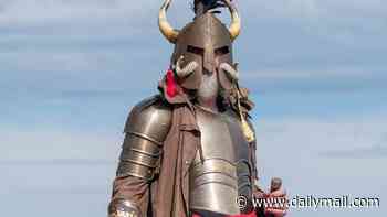 Top hats, breastplates and the bracing North Sea air: Steampunk fans dress up for weekend at Whitby
