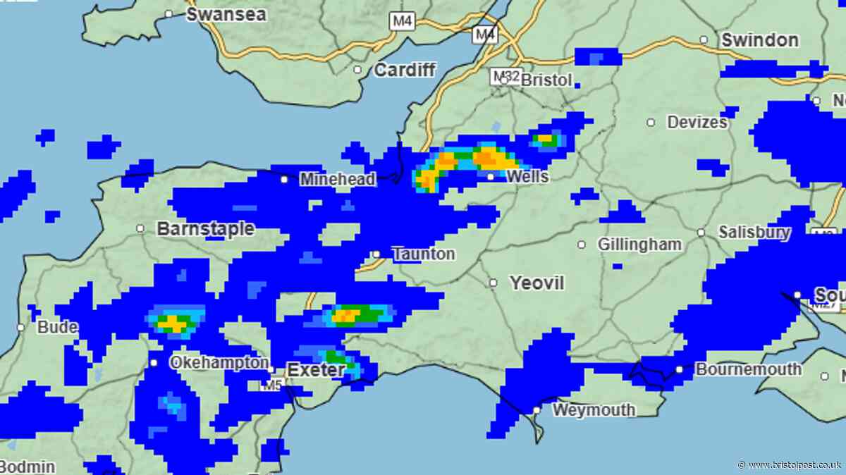 Exactly where and when it will rain in Bristol, Gloucester and Somerset
