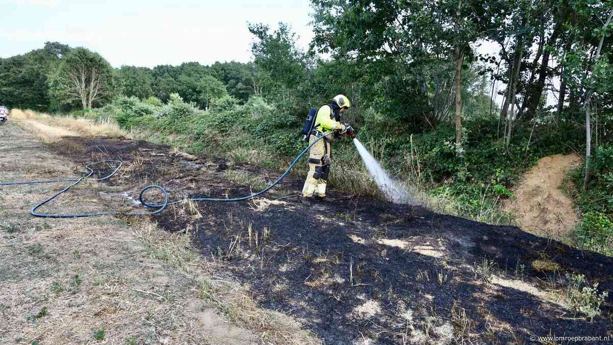 Spelende kinderen veroorzaken brand op akker: politie spreekt ze streng toe