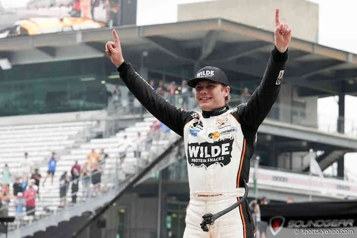 Dale Earnhardt Jr. battles tears as Carson Kvapil wins NASCAR O'Reilly Series race at IMS