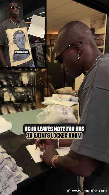 Ochocinco drops notes in Saints CBs lockers 📝 #nfl #shorts