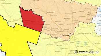 Part of Yellowhead County under red tornado warning