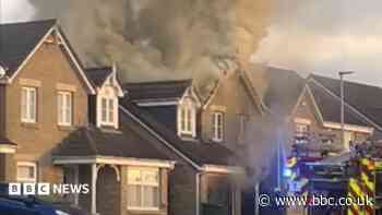 Five people taken to hospital following house fire