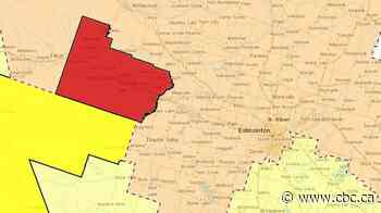 Severe thunderstorm warning issued for part of Yellowhead County