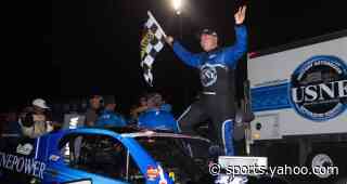 Patrick Emerling continues his Modified Tour hot streak with a win in Monadnock Speedway's Duel at the Dog 200