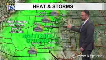 Storm chances continue as temperatures continue to climb