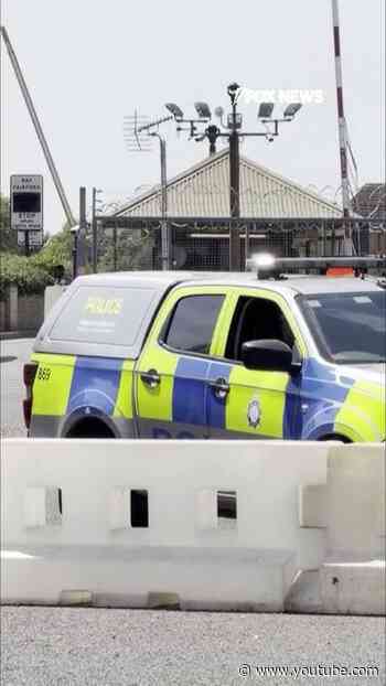 Protesters demonstrate outside British airbase housing American bombers #shorts #foxnews #fox #news