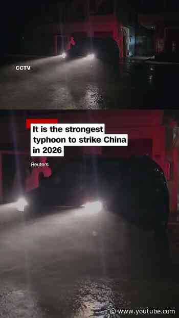 Scaffolding falls as China hit by its largest typhoon in 2026