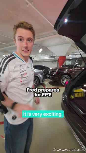 Back in the W17 💙 Journey to FP1 with Fred in Hungary #mercedesf1 #f1 #fredvesti
