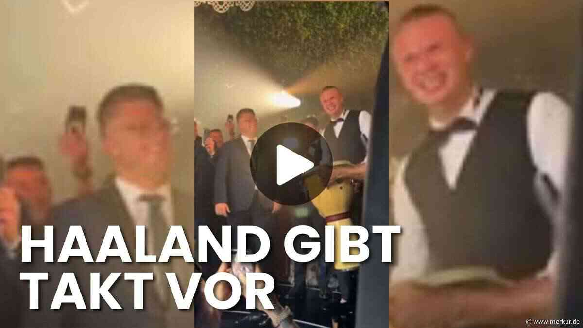 Haaland begeistert mit Trommeleinlage auf Hochzeit: Gäste rudern im Takt