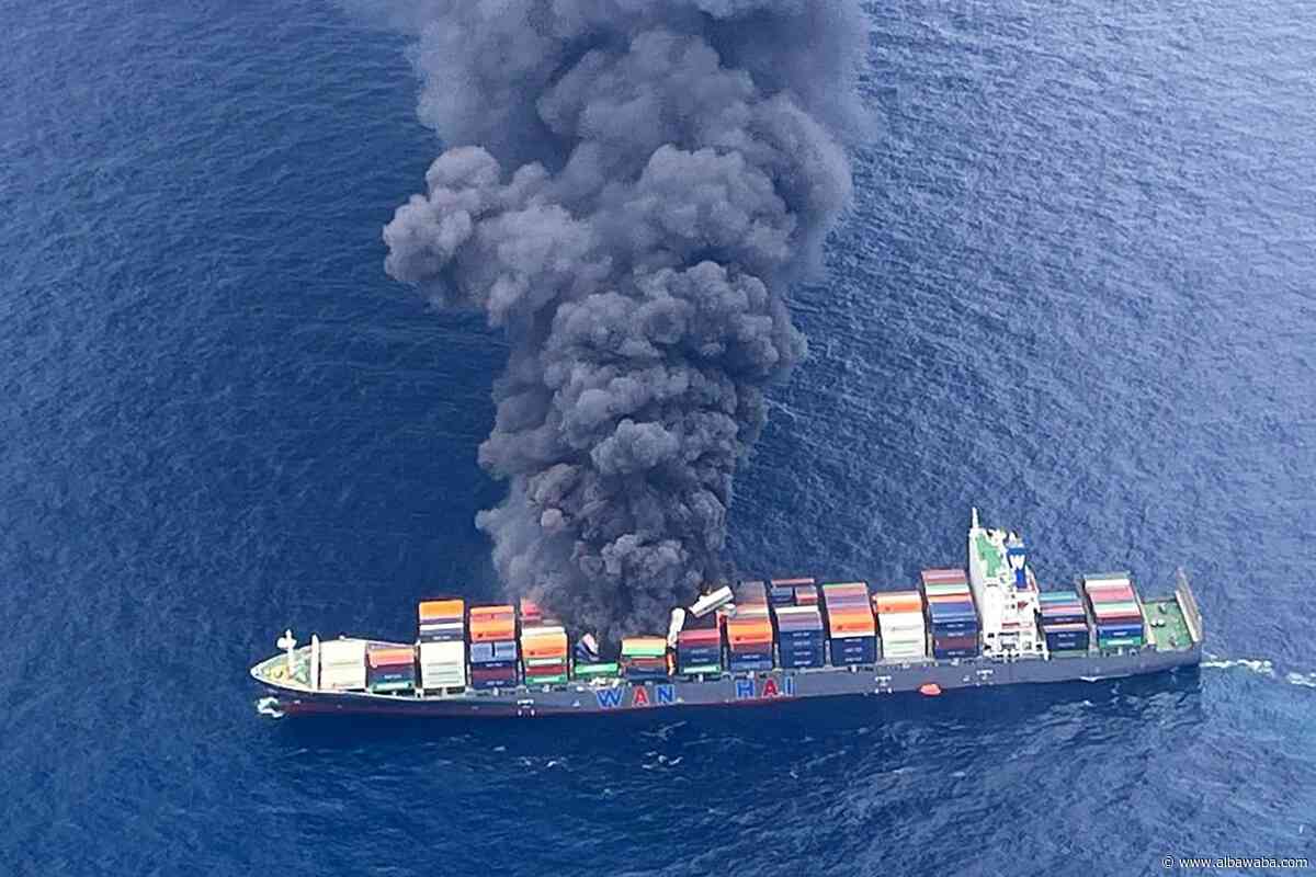 Tanker explodes after striking naval mine in the Strait of Hormuz