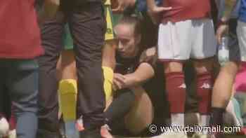 Female referee left concussed after being knocked over by brawling men's players during melee in match in France