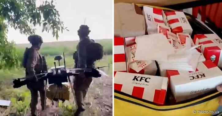 Ukrainian troops on the frontline get KFC delivered by drone