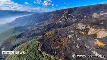 Public warned as moorland fire clean-up continues